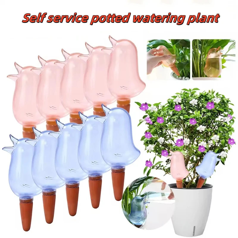 High Quality Automatic Flower Waterer Plant Waterer Self Watering Water Balloon Bird Shaped Hand Blown Plastic Water Balloon