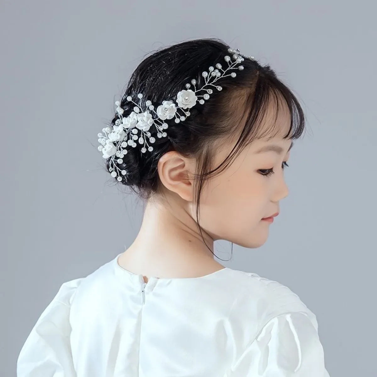 Elegant Ceramic Flower Bridal Comb Korean Style Handmade Wedding Hair Fork Bride Hair Accessory Gift for Her Special Day