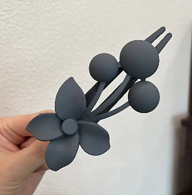 2024NEW Girl Fashion Sweet Hairpin Flower Hair Clip Cute Graceful Scrub  Duckbill Clip New Children Hair Accessories