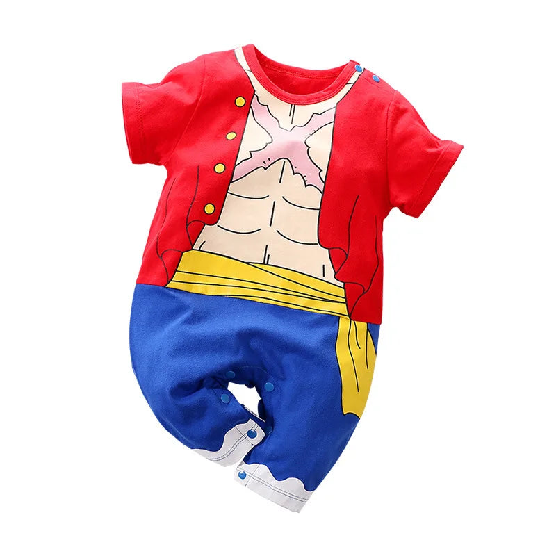 Baby Boy Clothes Toddler Anime Romper Newborn Costume Summer Breathable Climbing Clothes Infant Cosplay Jumpsuit