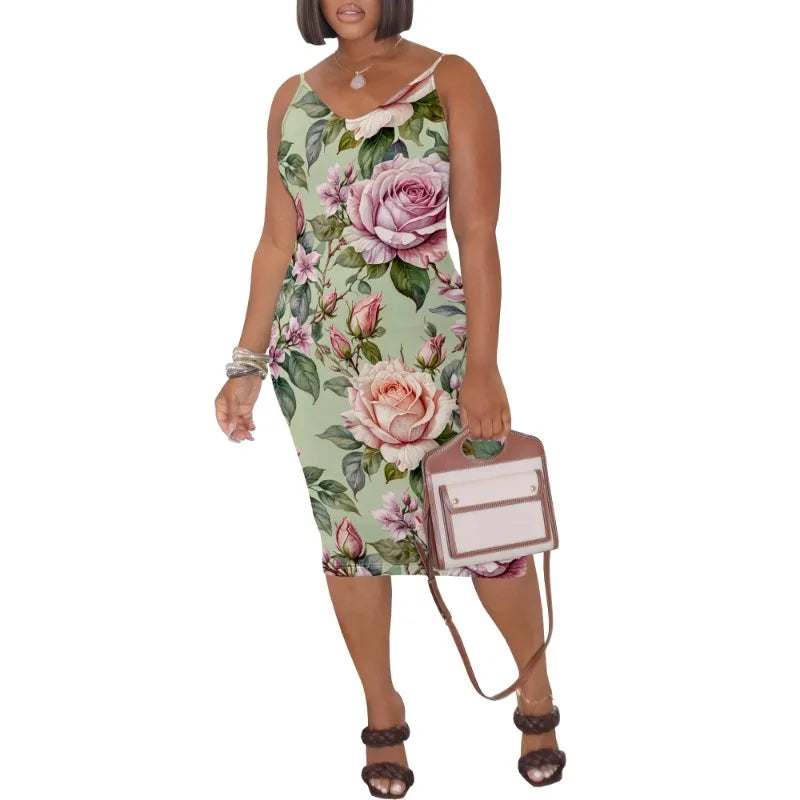 Womens Summer Short Sundress Plus Size Tank Sleeveless T-Shirt Midi Dress Beach Loose Fit Casual Dress