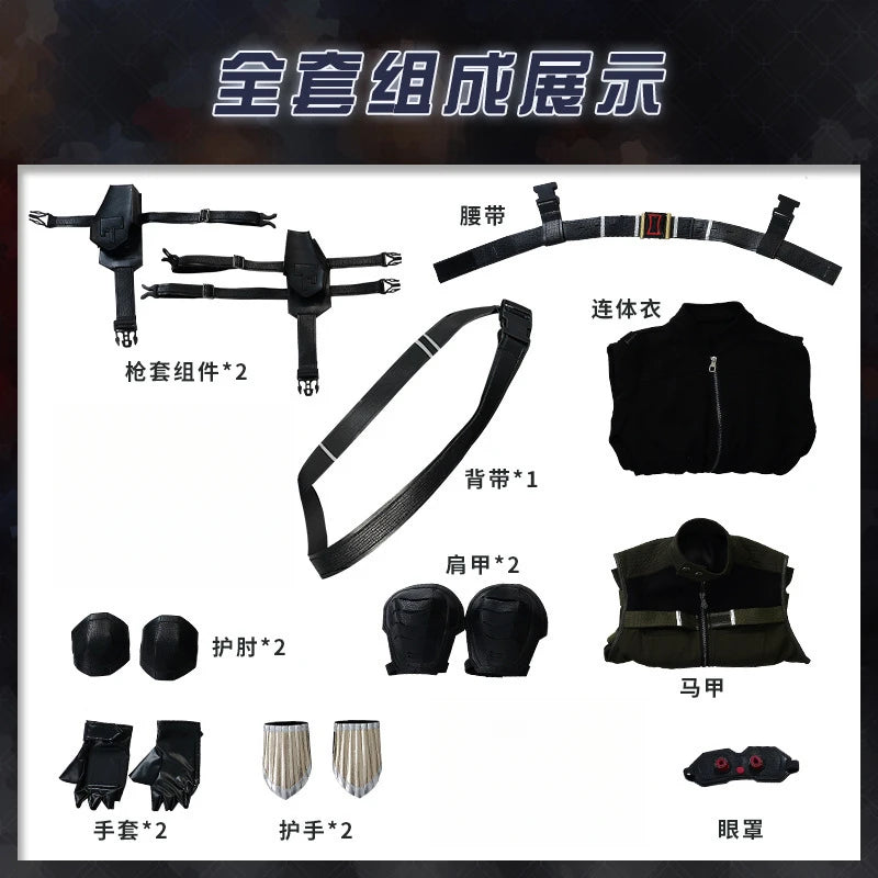 Thunderbolts Yelena Belova Black Widow Cosplay White Widow Costume Halloween Carnival Party Christmas Play Role Clothes Clothing