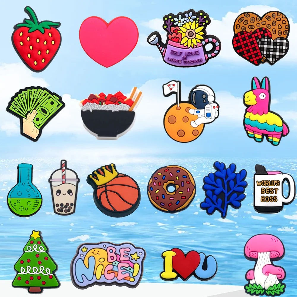 Hot 1PCS Mushroom Shoe Charms Pin for Shoe Accessories Shoe Decoration Kids Adult Christmas