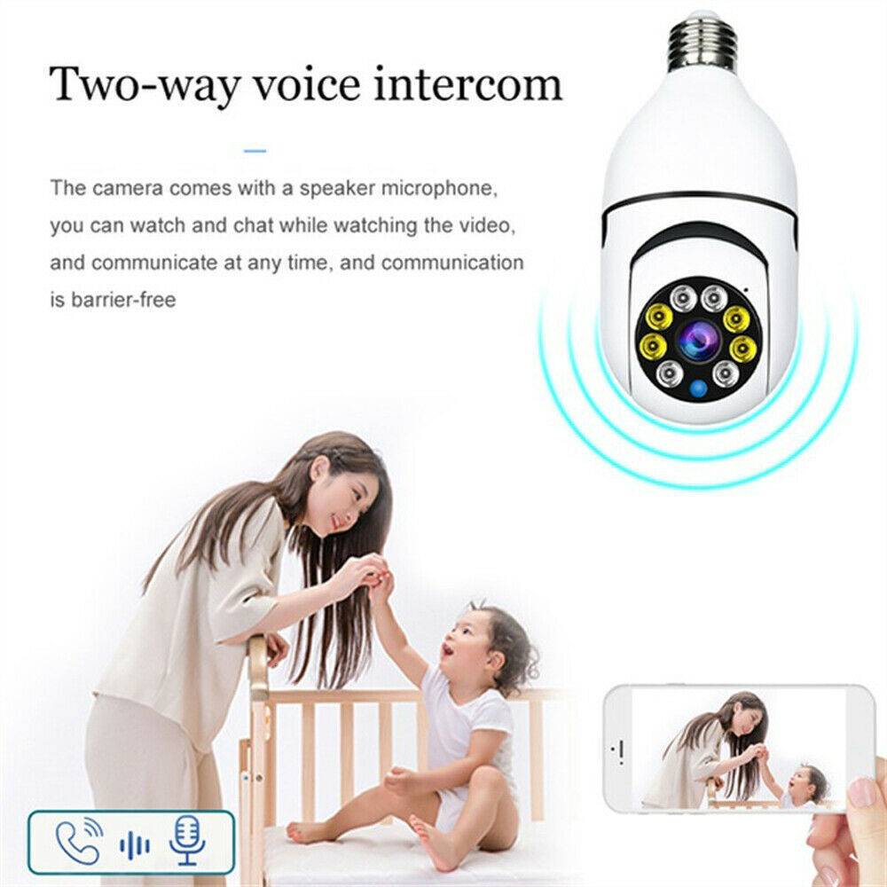 IR E27 Light Bulb Camera 1080P HD Wireless Wifi Smart Home Security