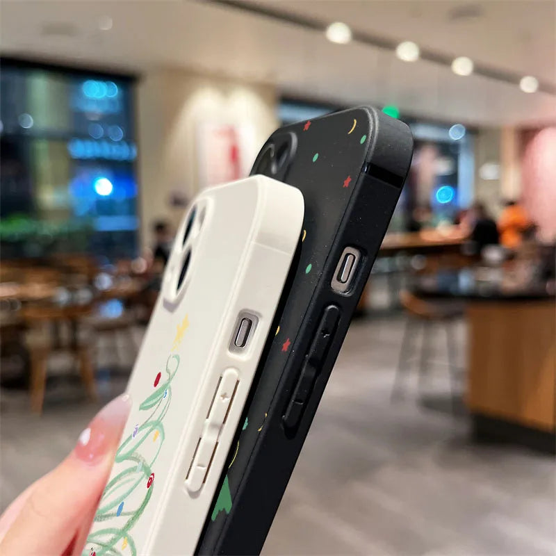 Christmas Tree Print Phone Case For Xiaomi Poco X7 Pro 5G M6 Pro 4G X6 X5 X3 F5 F6 X7 Shockproof Candy Matte Soft Silicone Cover