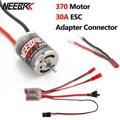 NEEBRC 370 380 390 Brushed Motor 30A ESC Brake Dual Way Adapter Connection Cable Combo for 1/16 1/18 1/24 RC Mini Car Boat Parts