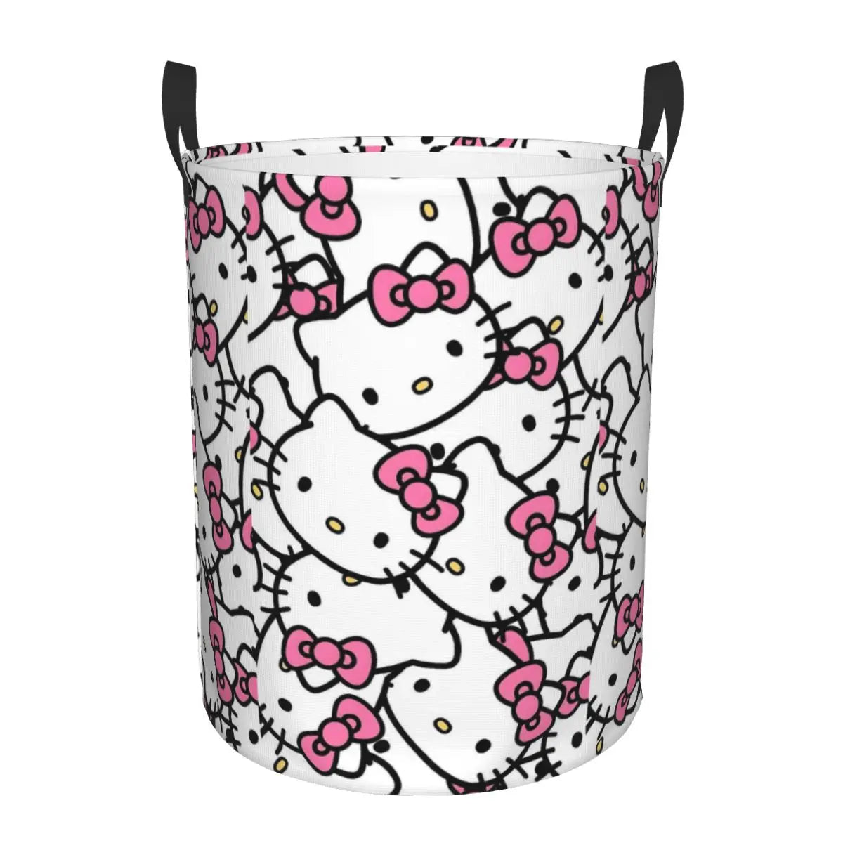 Custom Hello Kitty Laundry Basket Collapsible Large Clothes Storage Bin Cartoon Character Baby Hamper