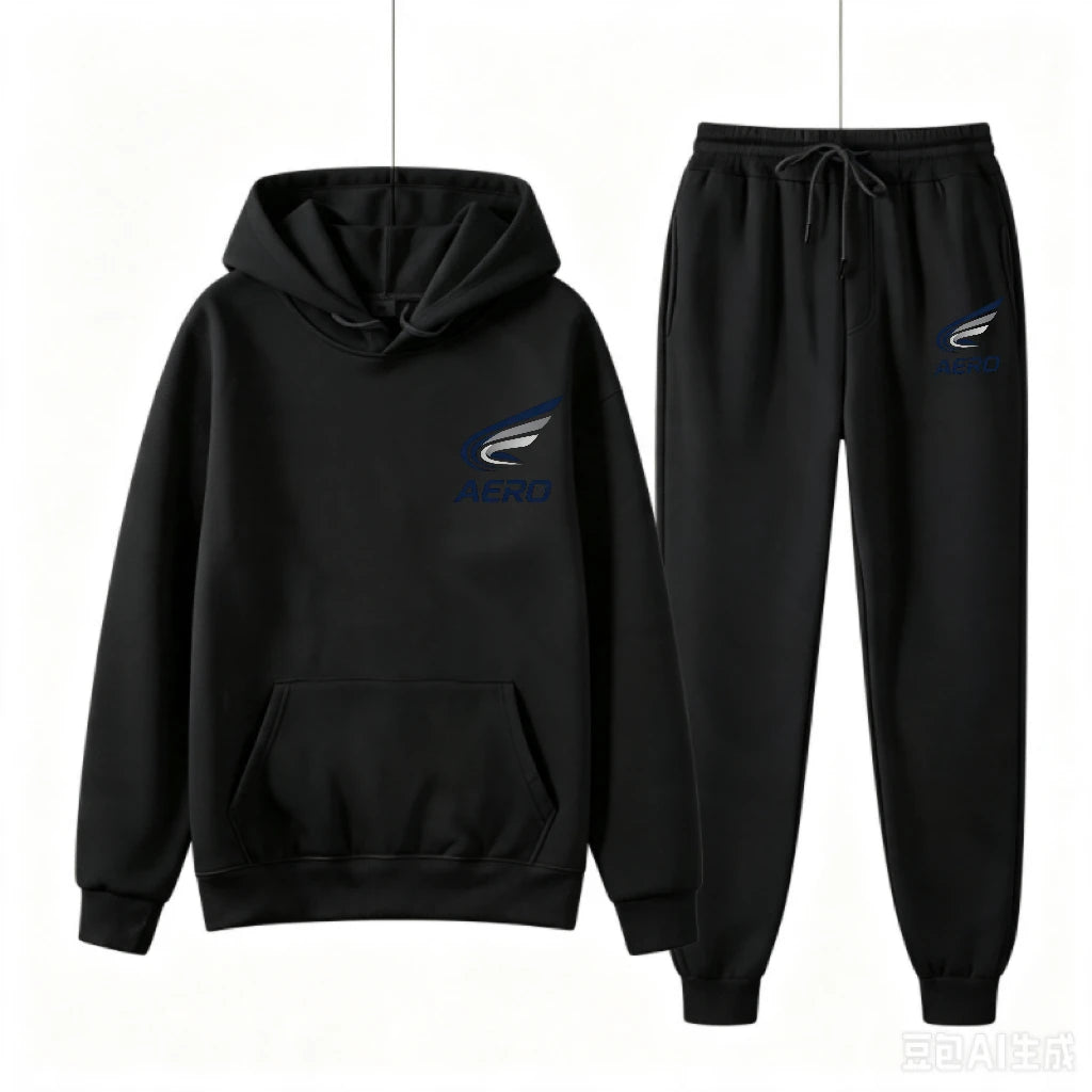 2026 Spring and Autumn Women's Casual Two-Piece Hooded Sweatshirt Women's Street Fashion Printed Sports Suit