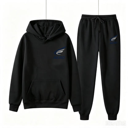 2026 Spring and Autumn Women's Casual Two-Piece Hooded Sweatshirt Women's Street Fashion Printed Sports Suit