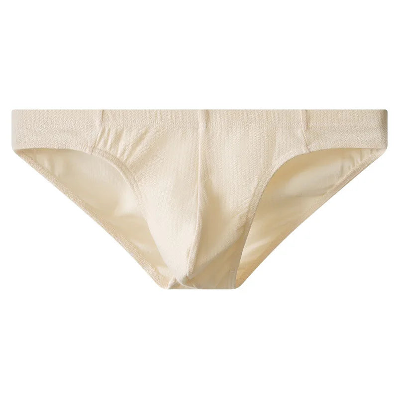 Cotton Underwear Men Sexy Bulge Pouch Briefs Breathable Underpants Soft Lingerie Male U Convex Bag Knickers Low Rise Panties