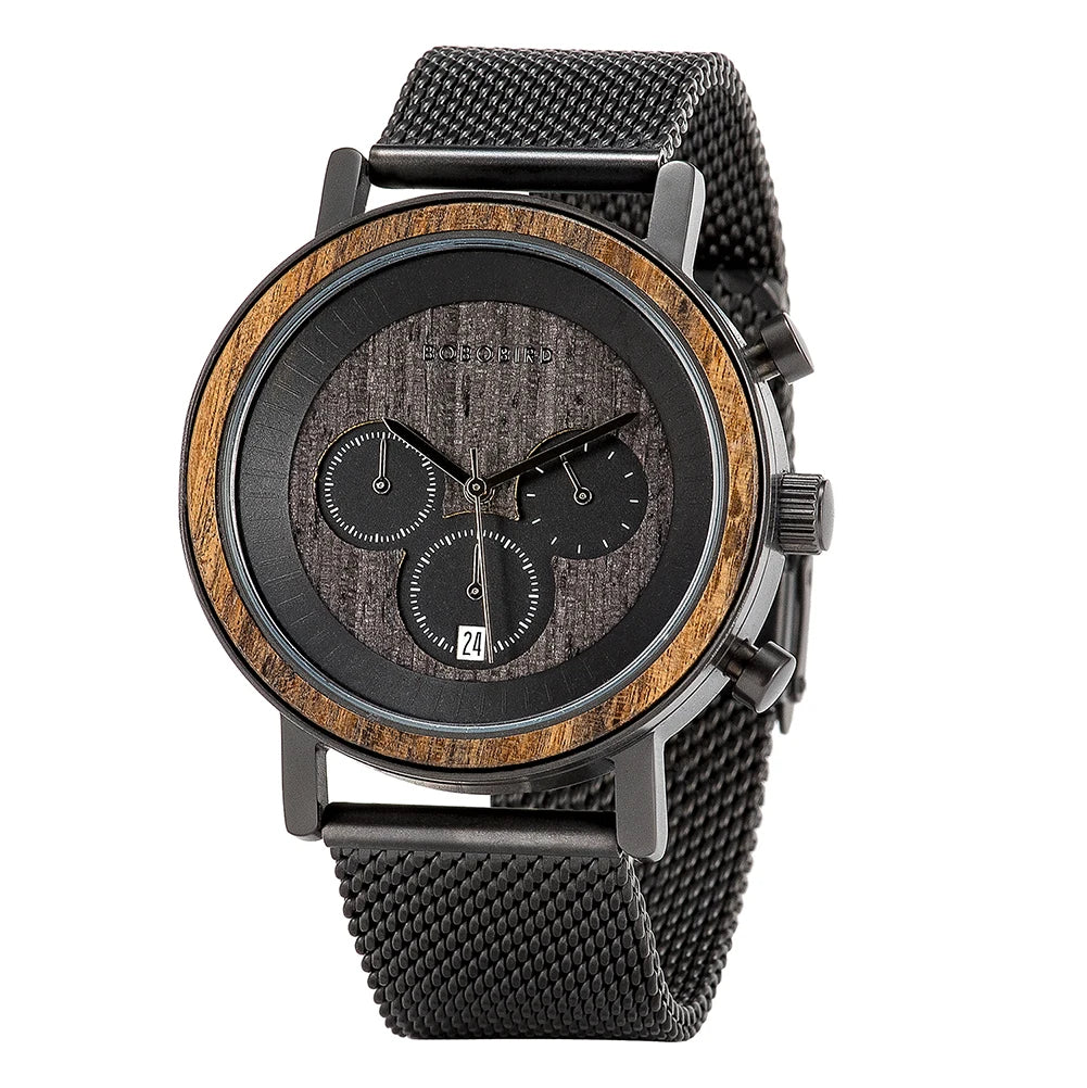 Clearanced Watch BOBOBIRD Design Wood Quartz Wristwatch for Men Good Value for Money Watchs Eco-giftsMystery Box Randomly Sends