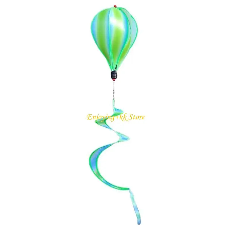 Q1JB Hot Air Balloon Wind Spinner Rainbow Pinwheel Garden Yard Lawn Decoration Gift