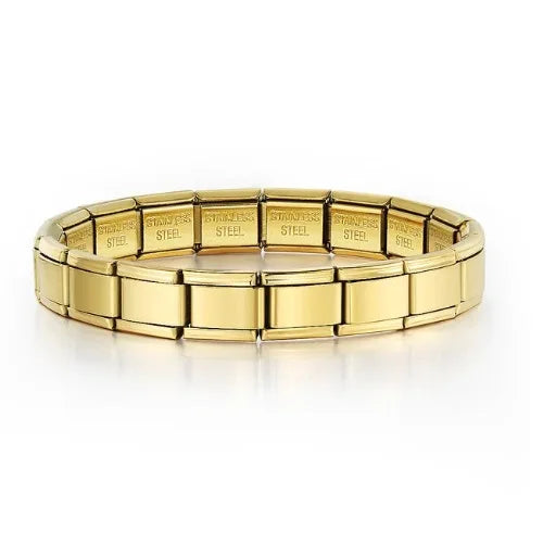 Fashion Sliver Bangle Bracelet Width Italian Elastic Charm Bracelet Simple Design Men Women DIY New Style Jewelry Gifts
