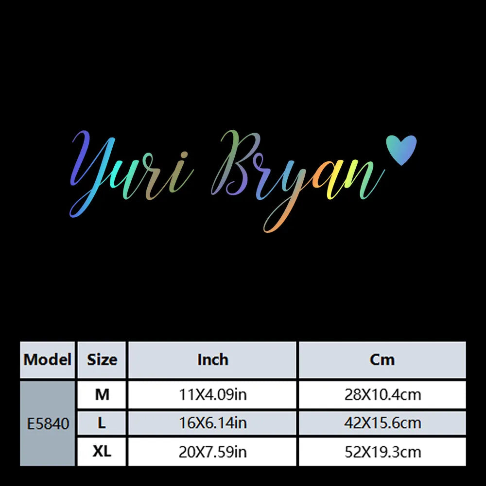 1pc Creative Customized Name Love Style Art Decor Wallpaper Wall Sticker Removable Wall Stickers Diy Wallpaper for Living Room D