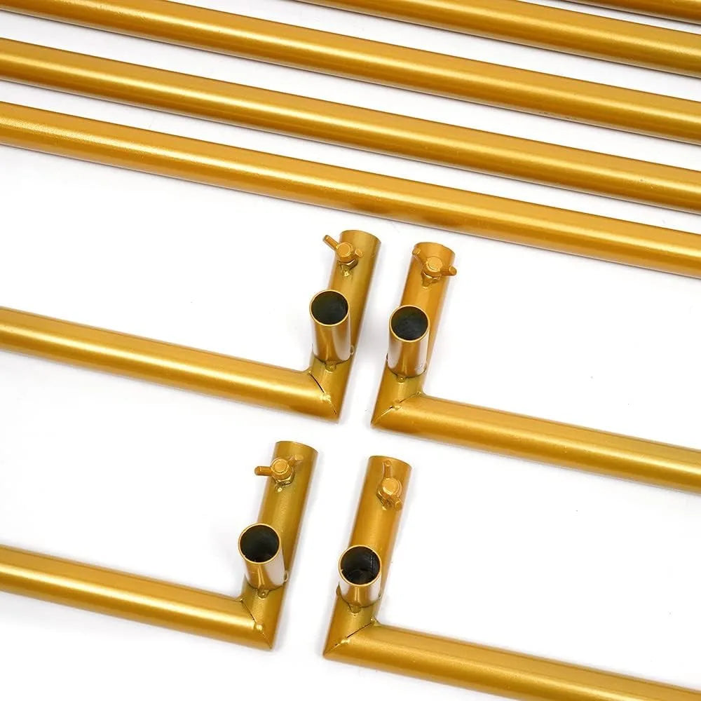 Metal Wedding Arches Wedding Gold Arch Backdrop Stand Ceremony Square Balloon Arch Frame Stand for Birthday Party Garden Decorat