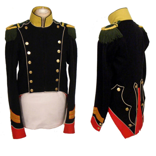 Mens 1815s Corporal Hussar Military Coaplay Costume Jacket Napoleon Officer Coat Halloween Costumes