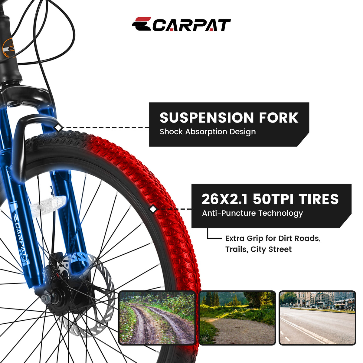 TrailStar™ City-Cruizer – 26" Shimano 21-Speed Mountain Bike