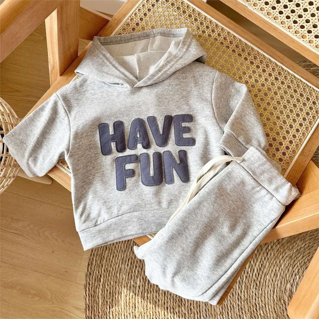 Newborn Baby Clothes Set Boys Girls Hoodies Suit Casual Style Letter Print 2PCS Sets Children Baby Sweatshirt Spring Autumn