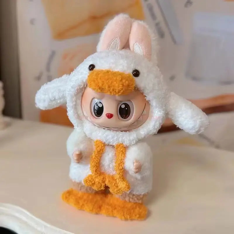 17cm Forest Fairy Tale Handmade Hook Weaving Baby Clothes Cute Duck Clothes Change Accessories Surprise Gift