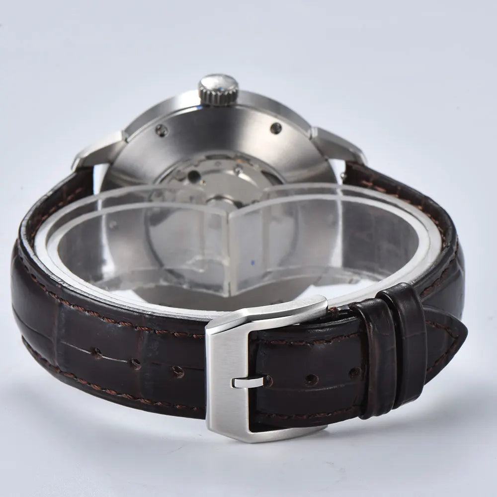 42mm men's watch Miyota8215 movement automatic mechanical watch giant wave dial mineral glass business men's waterproof watch