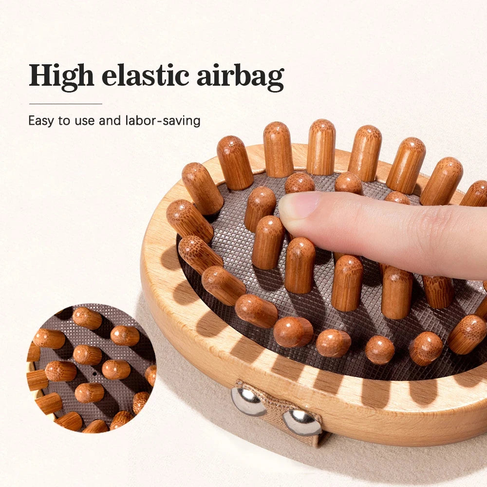 Wooden Massage Comb Body Scalp Trigger Point Massage Tool Meridians Massager Gua Sha Massager Comb for Body Relief & Hair Growth
