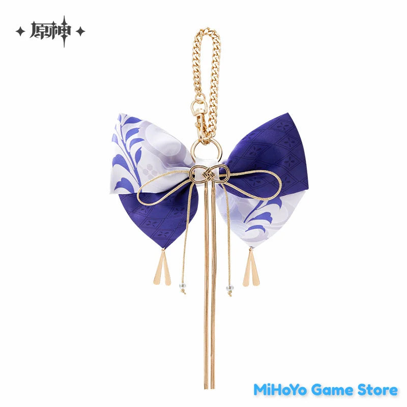 【 Original 】Kamisato Ayato Bow Original Genshin Impact Bowknot Ayato Theme Impression Serie Bow Tie Hair Pendant Gifts ﻿