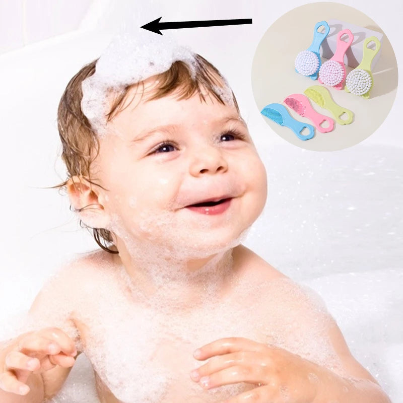 Baby Hair Brush and Comb Set Gentle Newborn Care Essential Mother Infant Bathing Supplies Nursing Accessories