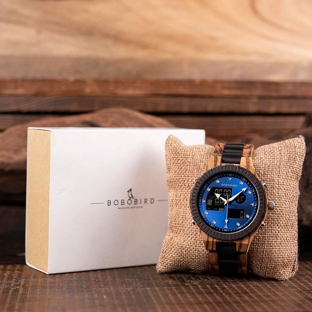 Clearanced Watch BOBOBIRD Design Wood Quartz Wristwatch for Men Good Value for Money Watchs Eco-giftsMystery Box Randomly Sends