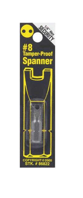 Best Way Tools 86822 Tamper-Proof No. 8 Spanner Security Bit