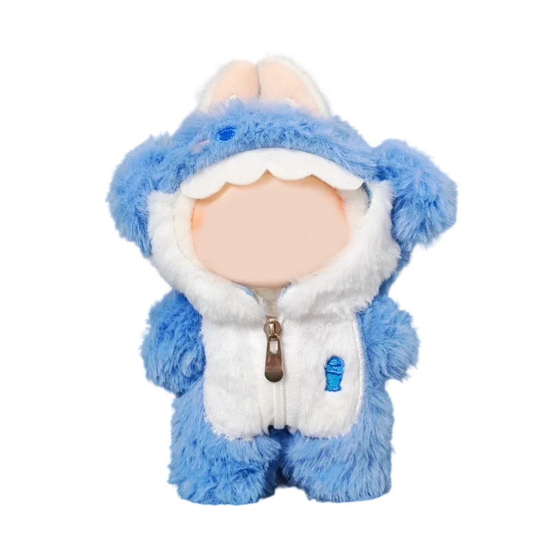 For Labubu V3 Baby Doll Clothes Penguin Jumpsuit Labubu I II Idol Dolls 15/17cm Plush Doll Clothes Sitting Party Accessories