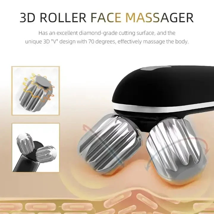 Lifting facial massage vibration roller tightening V-face slimming instrument