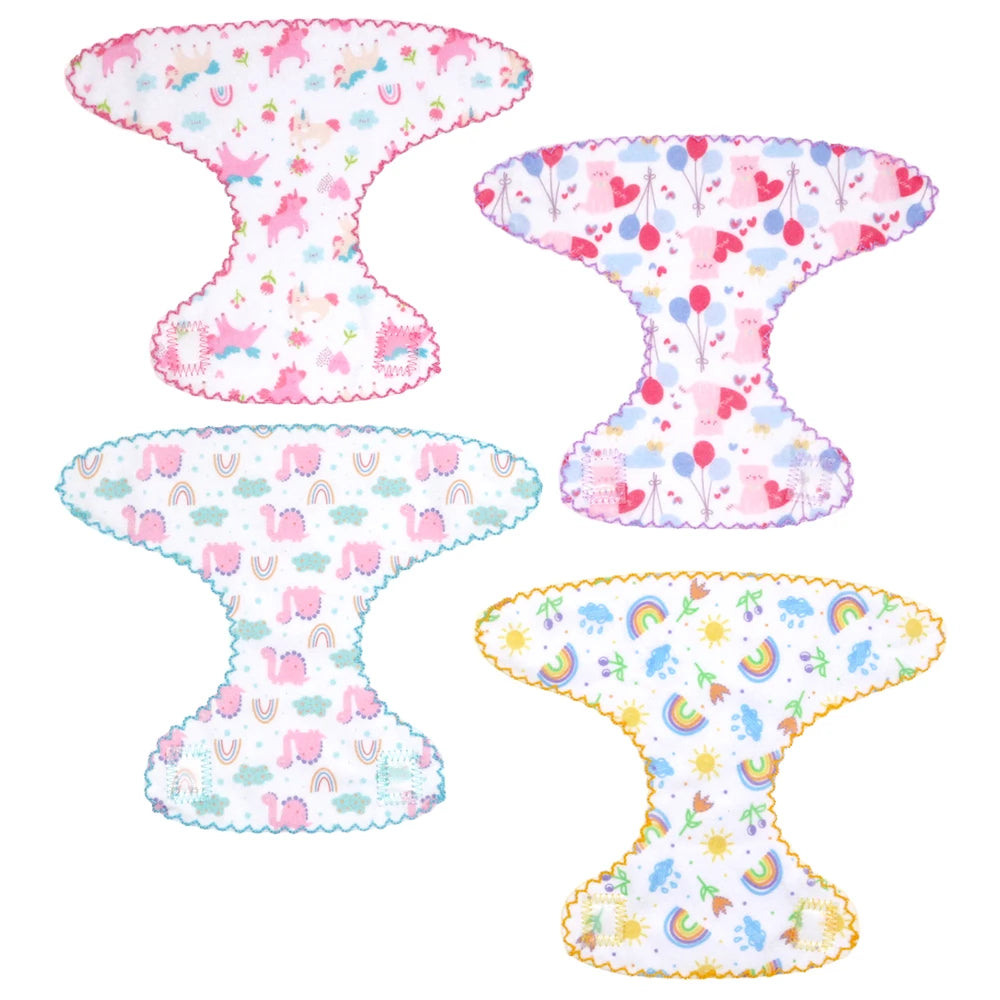 14-18 Inch Newborn Baby Doll Underwear Set Baby Doll Diapers and Bibs Underpants Doll Clothes Accessories