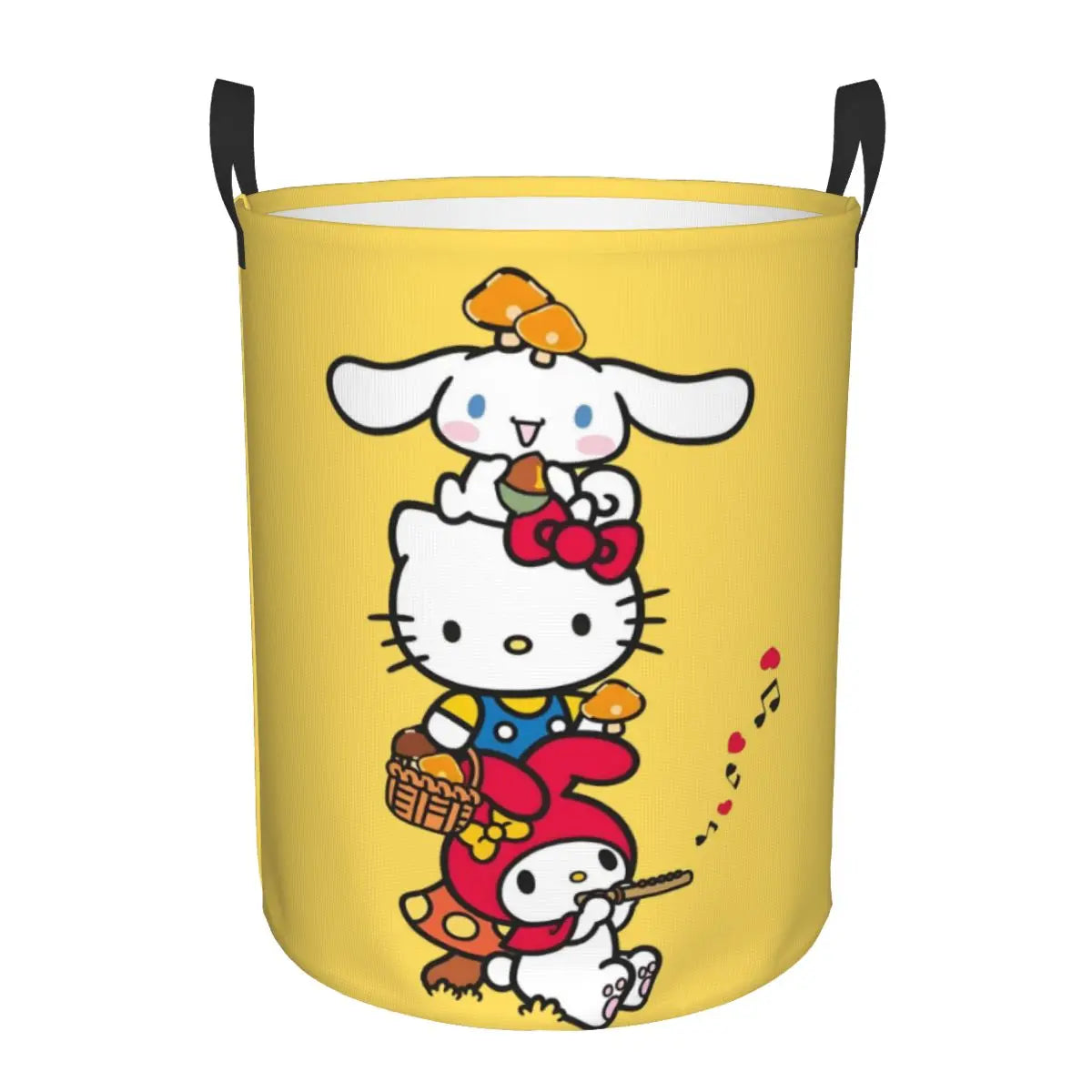 Custom Hello Kitty Laundry Basket Collapsible Large Clothes Storage Bin Cartoon Character Baby Hamper