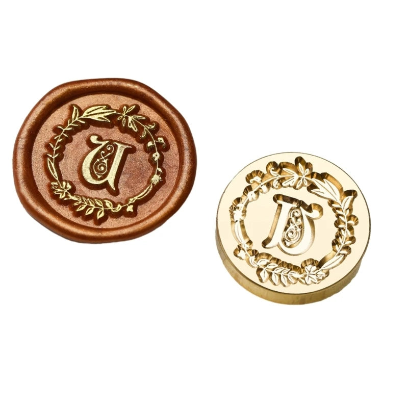 Y1UB Sealing Wax Stamp Letter Series Wax Seal Stamp for Christmas Card Decorations