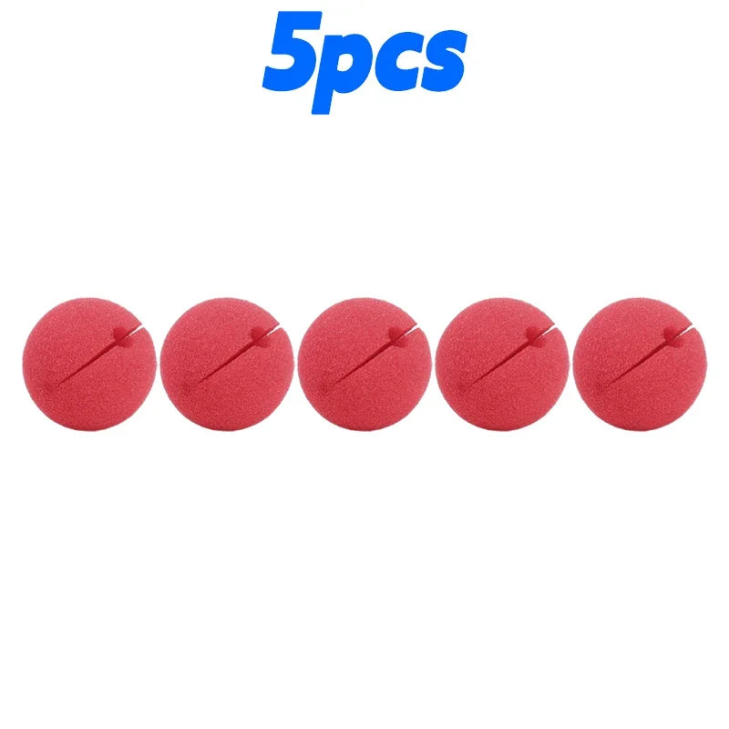 5-300pcs Red Clown Nose DIY Foam Sponge Balls Funny Circus Cosplay Costume Props Performance Party Halloween Holiday Decoration