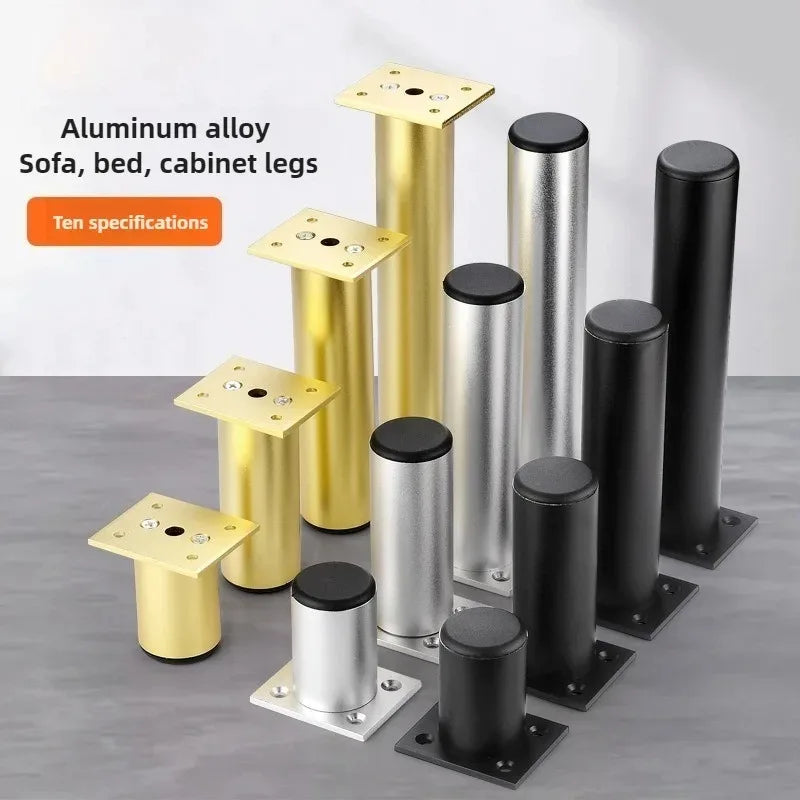 4pcs 6-30cm Aluminum Alloy Furniture Legs Metal Adjustable Legs, for Cabinet Table Legs Sofa Feet Furniture Replacement Foot