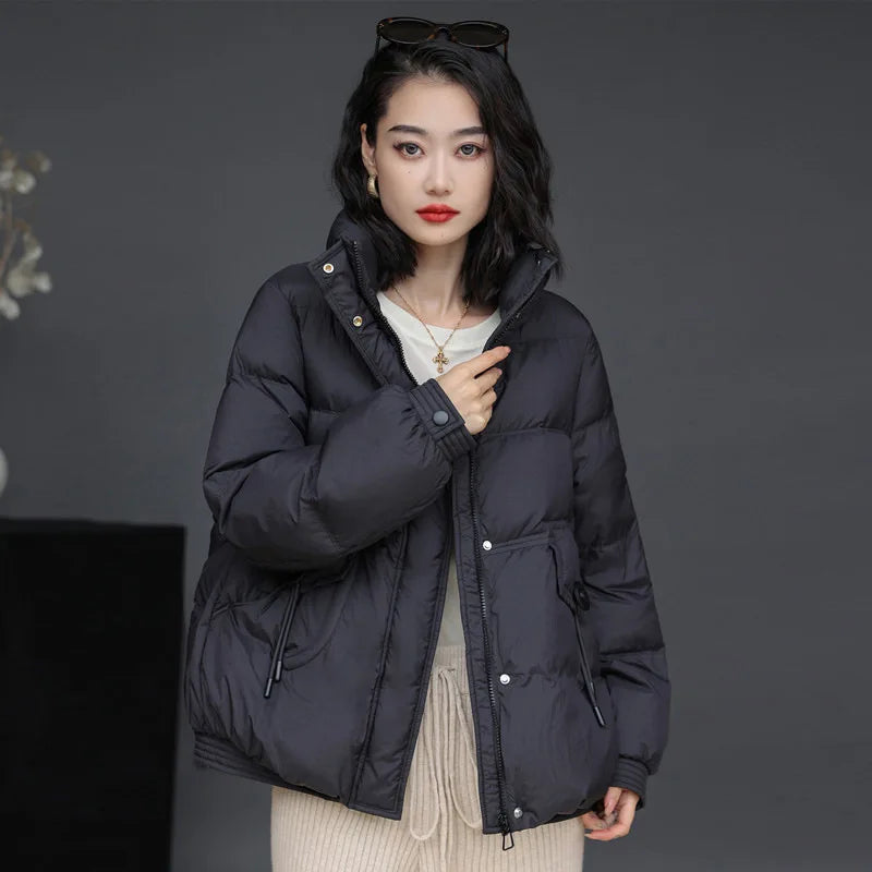 Women's Models Autumn Winter Tops Jacket Down Coat Duck Short Zipper Thickened Personalized Simple Comfortable Niche Versatile