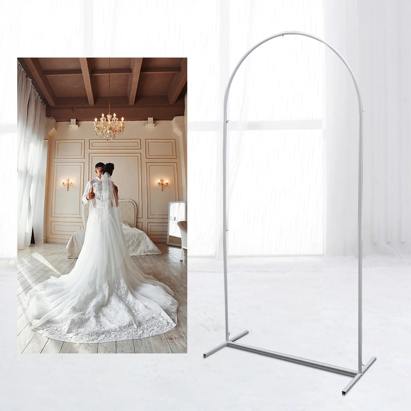 Wedding Arch Metal Backdrop Stand Balloon Flower Stand For Wedding, Birthday Party, Garden Decoration