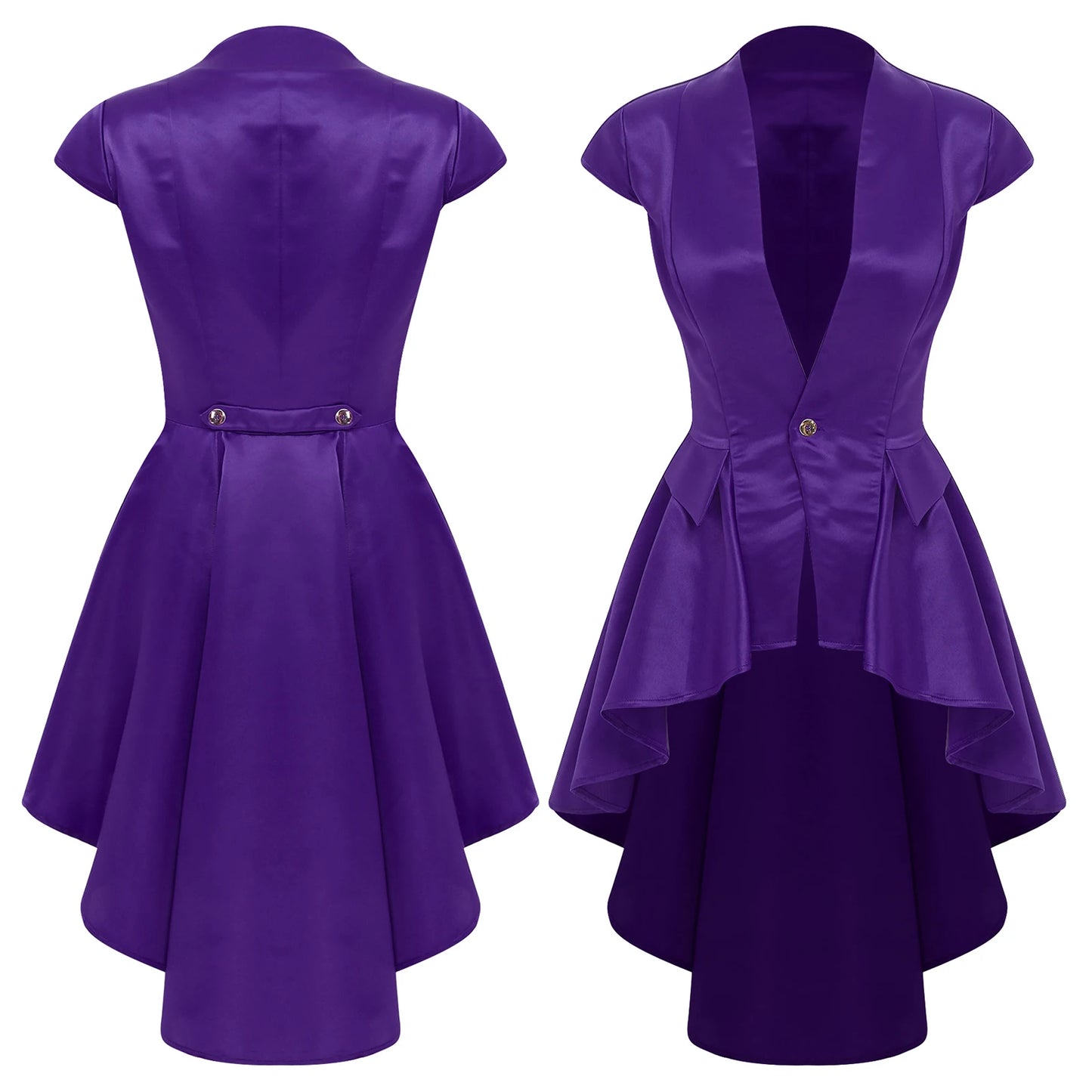 Women Medieval Renaissance Vampire Cosplay Costume Victorian Waterfall Waistcoat Jacket Gothic Steampunk Tail Coat for Halloween