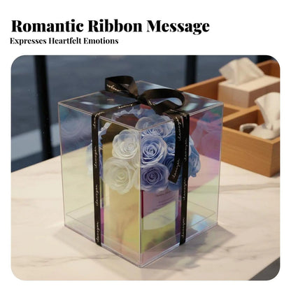Acrylic Soap Bouquet Everlasting Scented Rose Arrangement Artificial Flower Gift Box for Home Decor