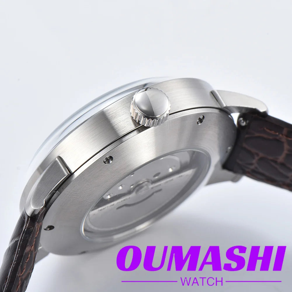MIYOTA8215 custom watches men 42mm Automatic mechanical movement 316L stainless steel case Green Glow men's luxury BLUE watch
