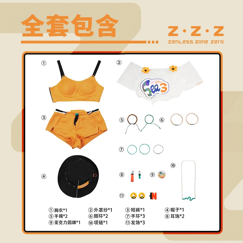Game Zenless Zone Zero Belle Cosplay Costume Uniform Halloween Carnival Party Christmas Play Role Clothes Summer Clothing