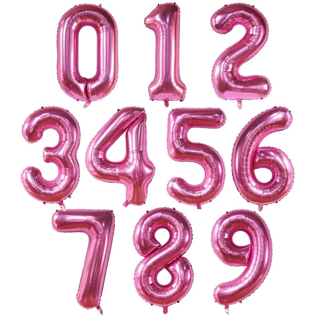 50pcs 40Inch Birthday Balloons Foil Helium Number Balloon 0-9 Birthday Wedding Party Decoration Baby Shower Figures Air Globos