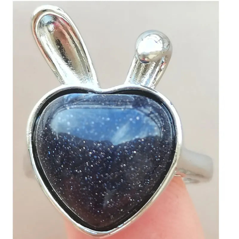 Labradorite Crystal Tiger Eye Lapis Lazuli Malachite Jaspe Sodalite Aventurine Howlite Unakite Cherry Quartz Bead Ring  PWB1183