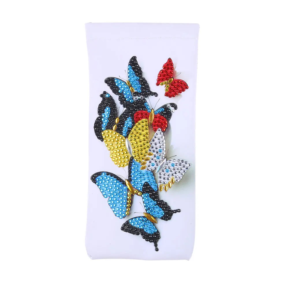 DIY Diamond Painting Glasses Storage Bags Waterproof Glasses Pouches  Cartoon Diamond Painting Craft Handbag Kit Christmas Decor