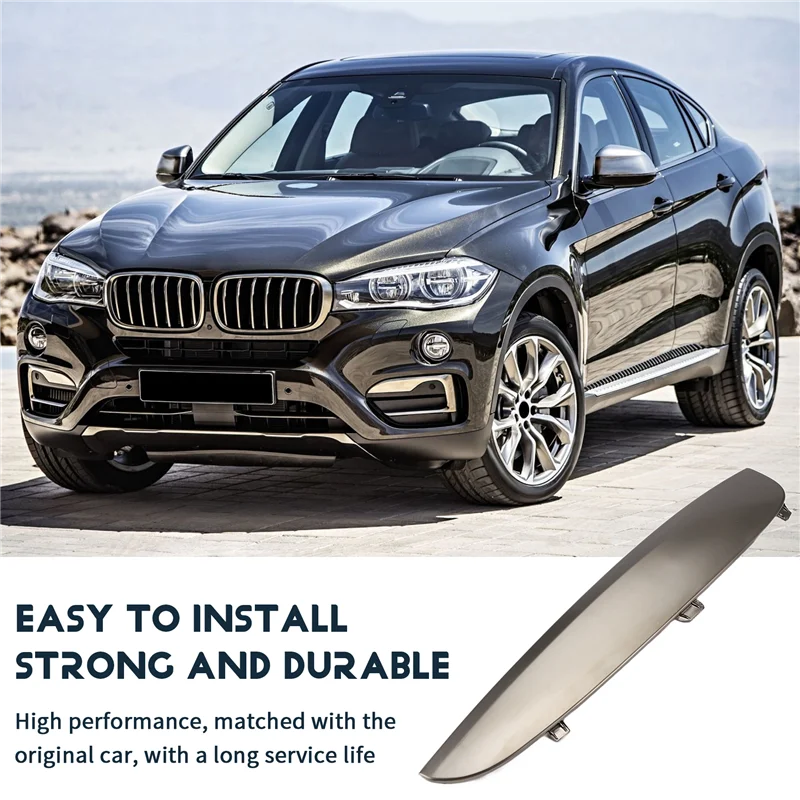 Car Air Duct Side Panel Trim For BMW X6 F16 2015-2019 35I 35Ix 5Ix 50Ix Front Fender Vent Decor Strip-Y79A