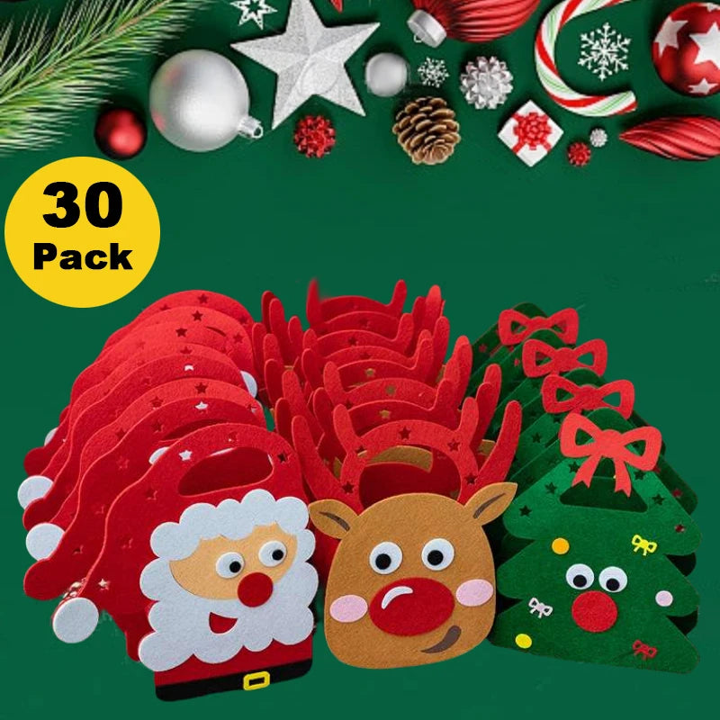 2024 New Christmas gift bag creative felt cloth children's candy gift bag Christmas Eve portable apple bag