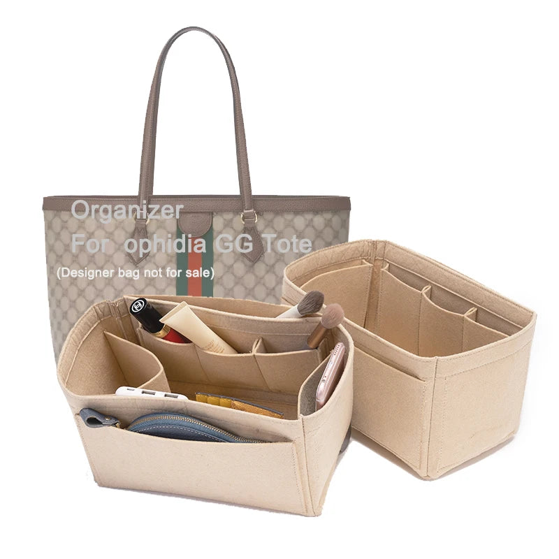 Fit For Ophidia Medium GG Tote Organizer / Ophidia Insert / Customizable Felt Liner Bag Protector