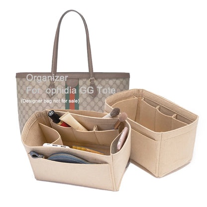 Fit For Ophidia Medium GG Tote Organizer / Ophidia Insert / Customizable Felt Liner Bag Protector