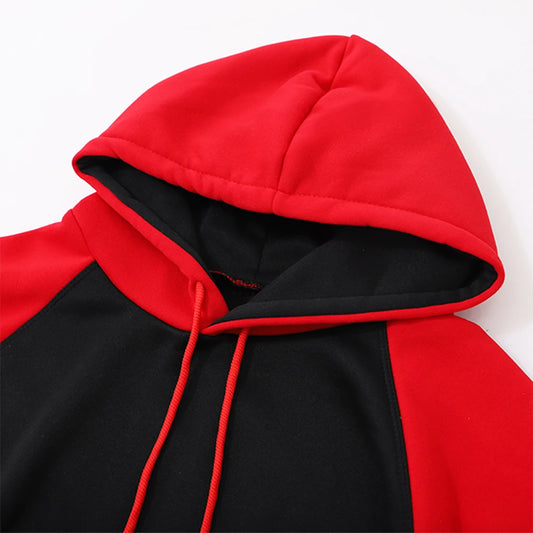 Born Adhesive Tape Prints Men Raglan Hoodies All-Match Hoody Fleece Casual Clothes Street Hip Hop Pullover Autumn Fashion Coat